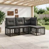  Set vanjskih sofa Crna Poliester | shoptok.hr