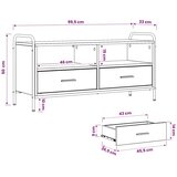  TV ormar 67 5 x 33 x 50 cm Crni hrast Konstruirano drvo - Crni hrast 67 5 x 33 x 50 cm | shoptok.hr