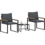  Kompleti pohištva z blazino 3 pcs Siva in temno siva Ratan, (5000301168) | Shoptok.si