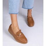 Gemre Dark brown loafers with a gold decoration Feola | shoptok.hr