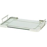 Schafer Schäfer Glass Tray Soleo srebrna 35 x 22 cm | shoptok.hr