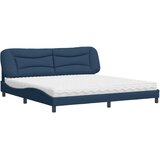 Krevet s madracem Hvar plavi 200 x 200 cm od tkanine | Eponuda.com