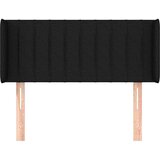  Vzglavje z ušesi črno 83x16x78/88 cm blago, (20932641) | Shoptok.si
