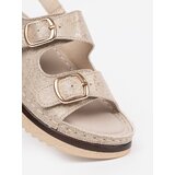 GOODIN Beige sandals with gold elements | Shoptok.si
