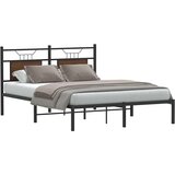 vidaXL Okvir kreveta bez madraca smeđi hrast 140x190 cm izrađeno drvo Cijene