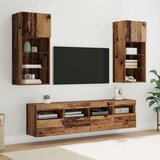 TV zidne jedinice s LED-om 5 pcs Staro drvo 40,5 x 30 x 90 cm | shoptok.hr