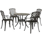  5-dijelni vrtni blagovaonski set brončani lijevani aluminij | shoptok.hr
