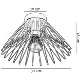  ONLI - Plafonsko svetlo DUCCIO 1xE27/22W/230V, prečnik 30 cm, crno | Eponuda.com