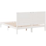  Dugi okvir kreveta bez madraca bijeli 160 x 220 cm masivno drvo | shoptok.hr
