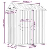 vidaXL Vrtna lopa antracitna 192x152,5x237 cm pocinkano jeklo | Shoptok.si