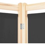 vidaXL Sobna pregrada s 5 panela od tkanine 200 x 170 x 4 cm siva | shoptok.hr