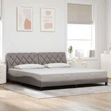 vidaXL Posteljni okvir brez vzmetnice taupe 200x200 cm blago, (22053728) | Shoptok.si