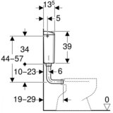 Geberit vodokotlić AP 110 (Bijele boje, Volumen ispiranja: 6 - 9 l, 13,5 x 41 x 39 cm) | shoptok.hr