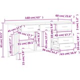  Radni stol crni 160 x 60 x 85 cm čelični | shoptok.hr