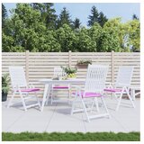 vidaXL Jastuci za vrtne stolice 4 kom ružičasti 40x40x3 cm od tkanine cijene