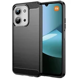 Carbon Silicone maska za Xiaomi Redmi 15C 4G / Redmi 15C 5G - crna