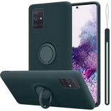 Cadorabo Ohišje, združljiv s Samsungom v tekoči zeleni barvi - zaščitni pokrov iz fleksibilnega silikona TPU z obročem, (20583250) Cene