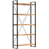 Police za knjige s 5 razina 90x30x180 cm masivno bagremovo drvo | shoptok.hr