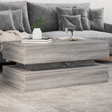 vidaXL Stolić za kavu s LED svjetlima siva boja hrasta 90 x 50 x 40 cm Cijene