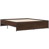  Okvir za krevet boja hrasta 180x200cm konstruirano drvo i metal | shoptok.hr