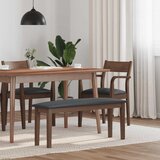  Klupa 110 cm smeđa guma od punog drveta | shoptok.hr