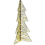 vidaXL Božično drevo med 160 LED Toplo bela 150 cm Ratan | Shoptok.si