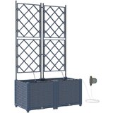  Vrtna saksija 2 pcs Sivi 80 x 40 x 142 cm Plastika | shoptok.hr