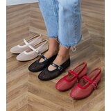 D/CEO Turina black mesh ballet flats with buckle | shoptok.hr