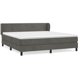 Maison Chic Box spring postelja - Vzmetna postelja z vzmetnico temno siva 160x200 cm žamet SL9350, (21902295) | Shoptok.si