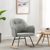 Furnova Gugalni stol siv žamet, (21925715) | Shoptok.si