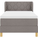  Postelja s vzmetnico Taupe 100x200 cm Tkanina, (22080862) | Shoptok.si