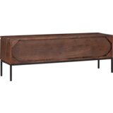 vidaXL Omare in policami za shranjevanje medijev s polico medeno rjava | Shoptok.si