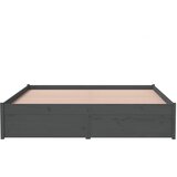  Okvir za krevet od masivnog drva sivi 140 x 200 cm | Shoptok.si