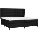  S oprugama i madracem crni 200x200 cm od tkanine | shoptok.hr