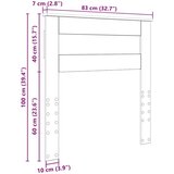  Uzglavlje s uzglavljem Siva Sonoma 80 cm Konstruirano drvo | shoptok.hr