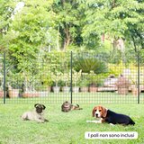 Outsunny Jeklena mreža za ograjo s plastično prevleko 25x1,7 m za vrtove in prostore na prostem, 25-metrska rola in višina 1,7 m, zelena, (20755561) | Shoptok.si