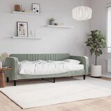 vidaXL Dnevna postelja z vzmetnico svetlo siva 80x200 cm žamet Cene