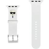 Karl Lagerfeld Silikonski pašček za uro KLAWLSLKW za Apple Watch 42 / 44 / 45 mm - Karls Head bel | Shoptok.si