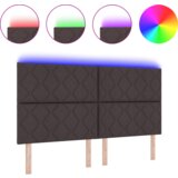  Vzglavje z LED lučmi z vzglavjem Rjava 180 cm blago, (5000043923) | Shoptok.si