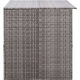 vidaXL Vrtna škatla siva 150x100x100 cm poli ratan | Shoptok.si