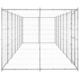  Zunanji pasji boks pocinkano jeklo 16,94 m² - - Srebrna - 74.5 - 770 x 220 x 180 cm - | Shoptok.si