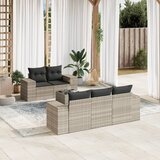 vidaXL 6-dijelni set vrtnih sofa od poliratana s jastucima svjetlosivi | shoptok.hr