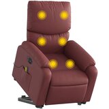 vidaXL Električni masažni stol s funkcijo vstajanja rdeče umetno usnje | Shoptok.si