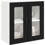  Zidni stakleni ormarić LUCCA Crni hrast 60 x 31 x 60 cm | Eponuda.ba