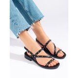W. POTOCKI Black Roman sandals with studs Potocki | shoptok.hr