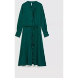 Marisse Emerald Midi Dress With Ruffles | Eponuda.ba