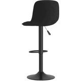 vidaXL Barski stolček črn žamet | Shoptok.si