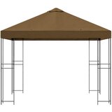 Gazebo 3 x 3 m Sivosmeđa Poliester i čelik 190 gsm | shoptok.hr