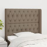 Uzglavlje s ušima smeđesivo 103x16x118/128 cm od tkanine | shoptok.hr