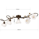 Orion DL 7-789/5 - Plafonski luster SISI 5xE14/40W/230V bronza/patina | Eponuda.com